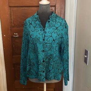CHICOS Cotton silk blouse Size 2